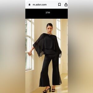 Elegant Chiffon Modal Bell Bottom Pants